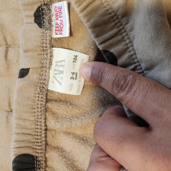 Zara kids (girls) Neutral polka-dot leggings - Picture 3 of 3